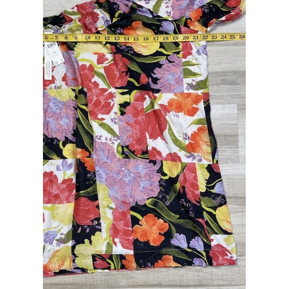 Anthropologie Yukiko Noritake One-Shoulder Mini Shift Dress. Size: M P Linen - Picture 6 of 10